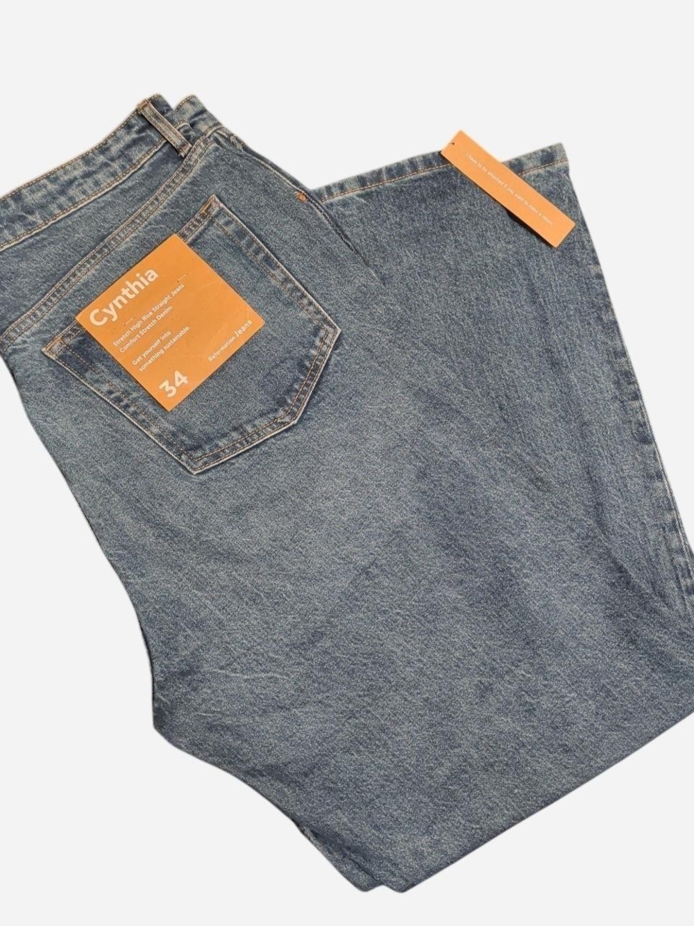 Reformation Cynthia Straight Jeans, Size 34